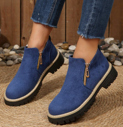 Bottines Elona en suédine texturée