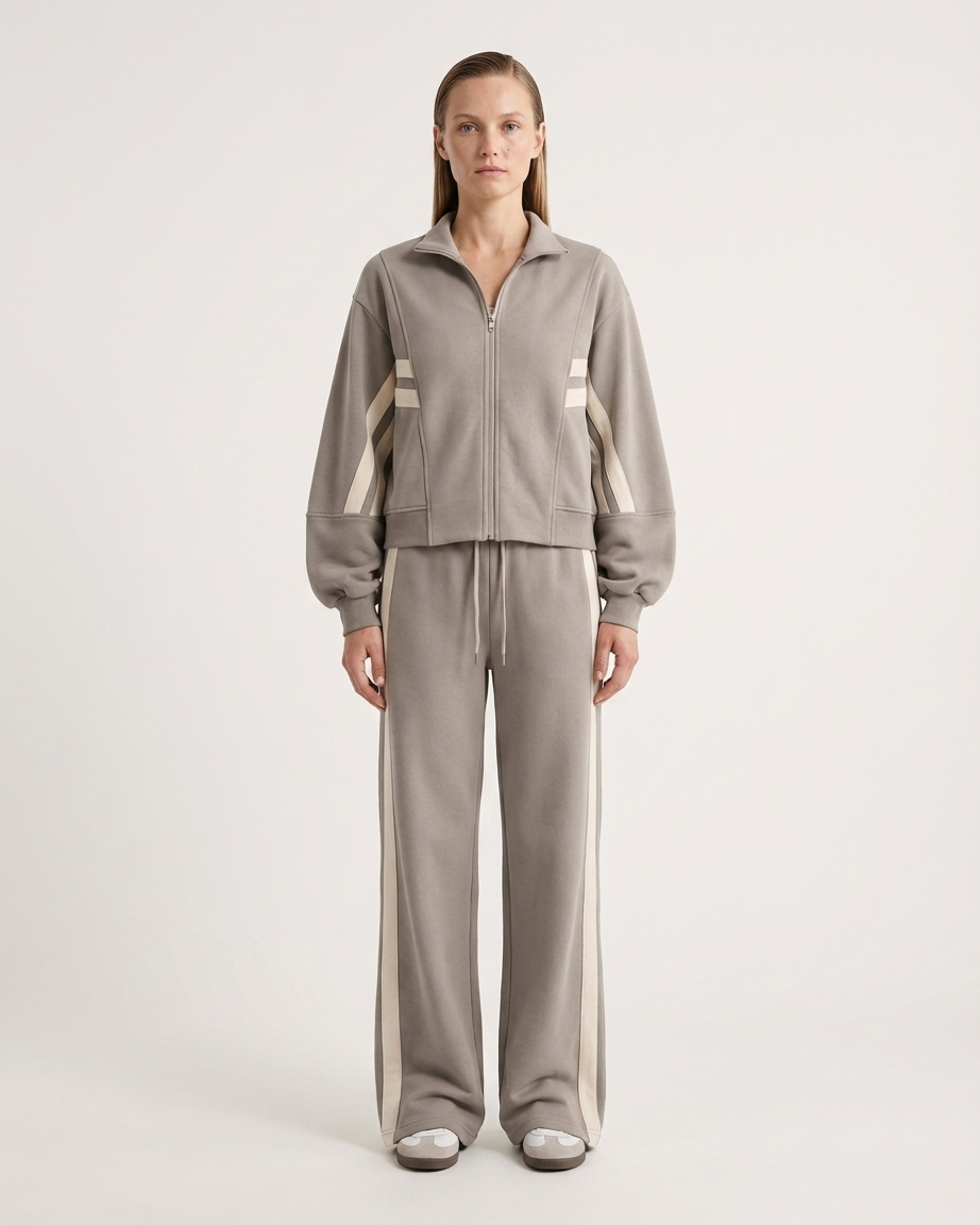 Ensemble Nelya veste zippée et pantalon droit