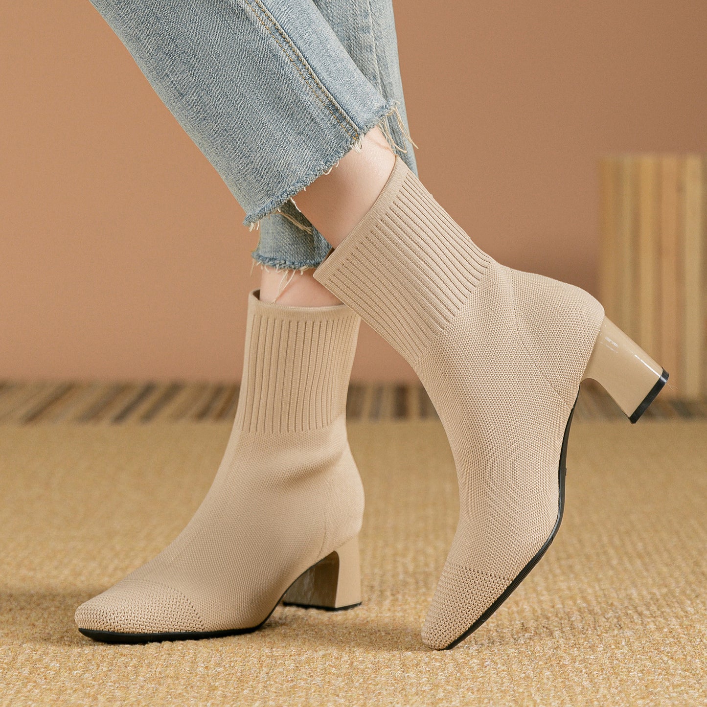 Bottines Lyra en maille extensible