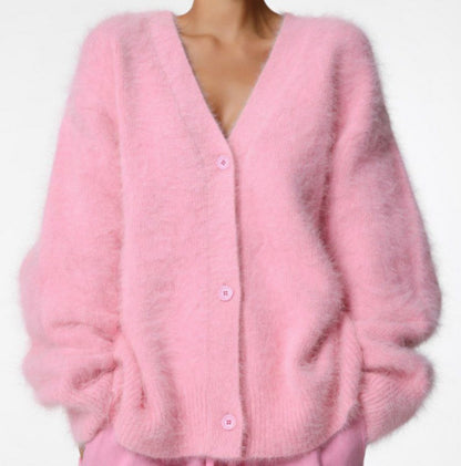 Gilet Luma en maille douce effet mohair