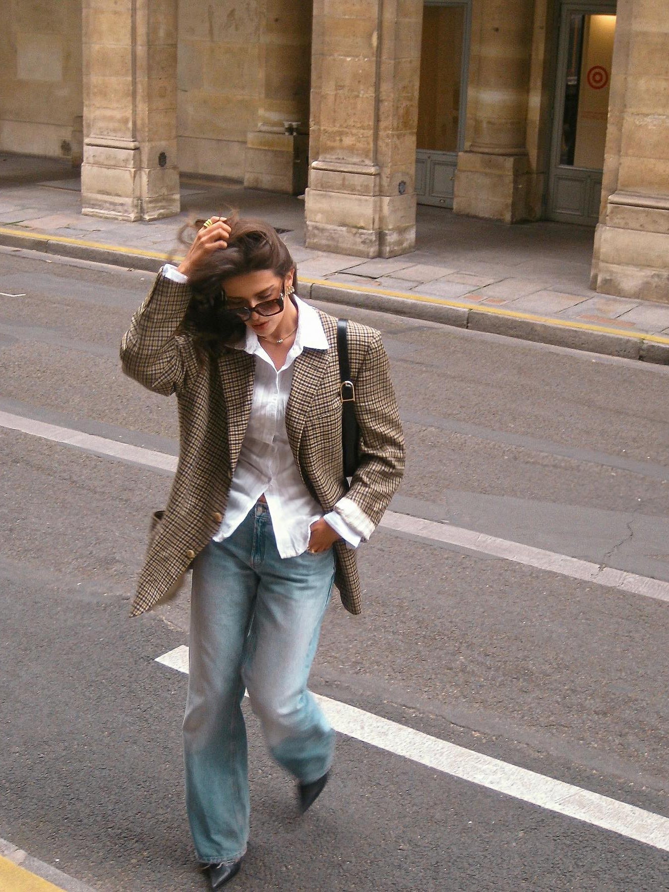 Blazer Camila à carreaux élégants