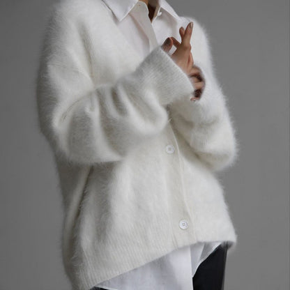 Gilet Luma en maille douce effet mohair