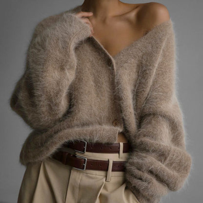 Gilet Luma en maille douce effet mohair