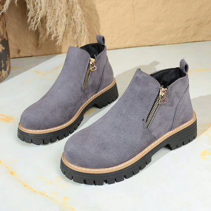 Bottines Elona en suédine texturée