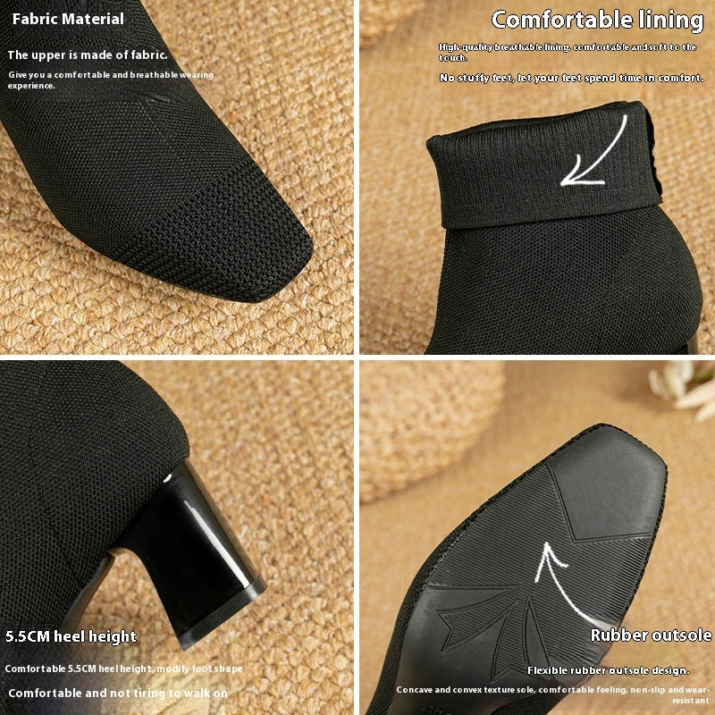 Bottines Lyra en maille extensible