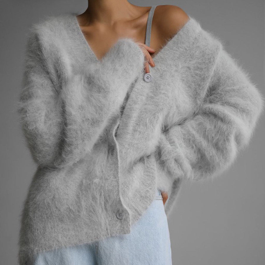 Gilet Luma en maille douce effet mohair