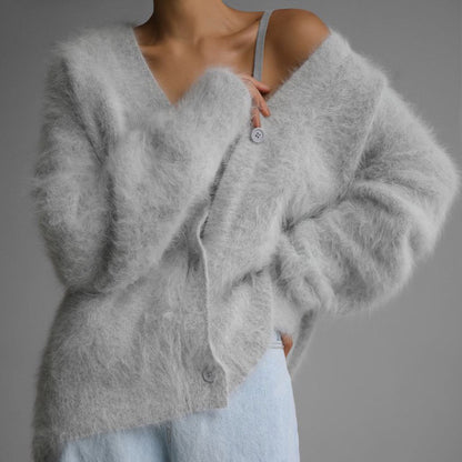Gilet Luma en maille douce effet mohair