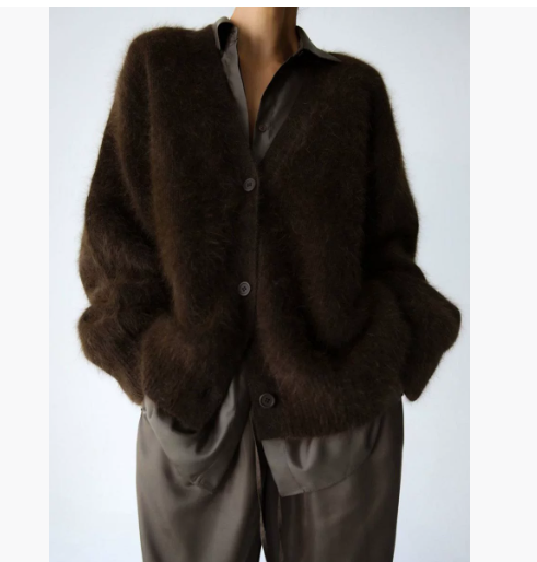 Gilet Luma en maille douce effet mohair