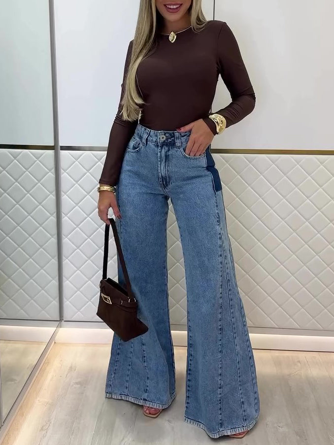 Jean Elina taille haute évasé
