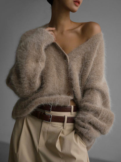 Gilet Luma en maille douce effet mohair