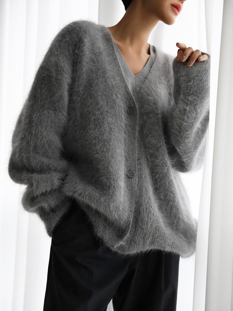 Gilet Luma en maille douce effet mohair