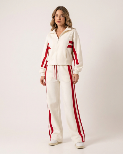 Ensemble Nelya veste zippée et pantalon droit