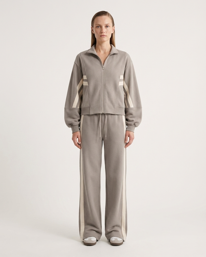 Ensemble Nelya veste zippée et pantalon droit