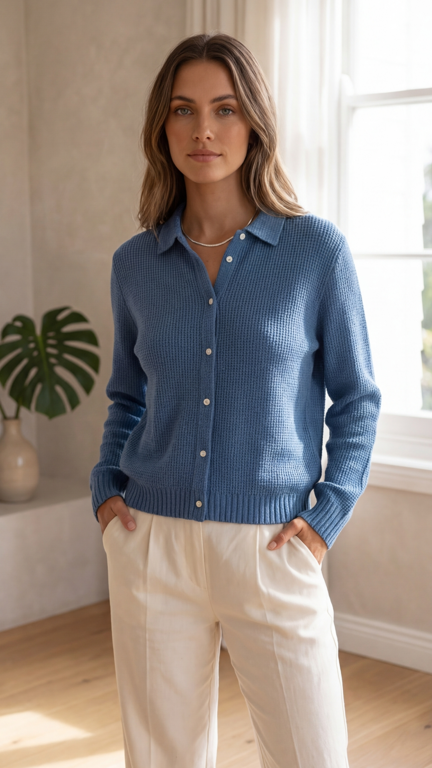Gilet Alina en maille texturée