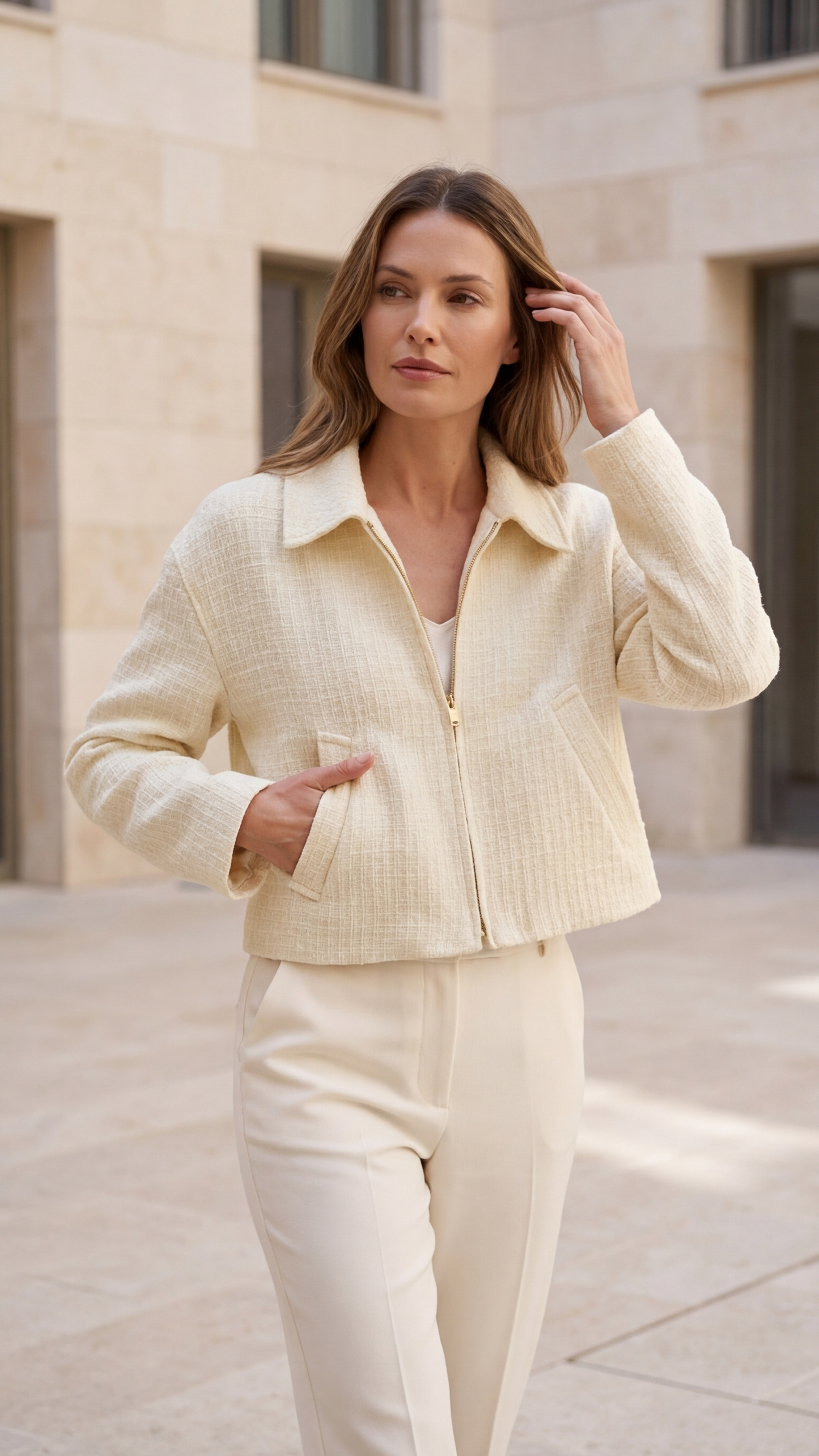 Veste Elina courte texturée