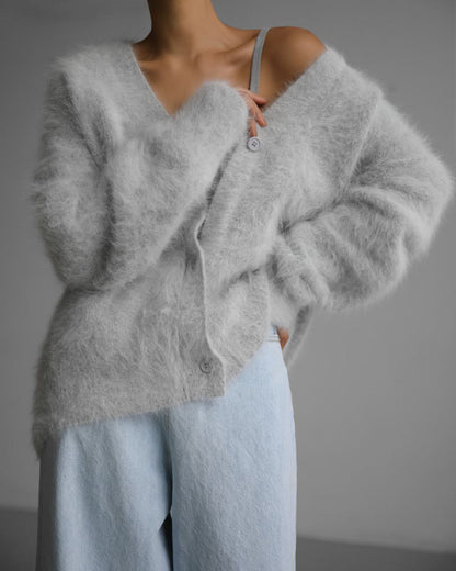Gilet Luma en maille douce effet mohair