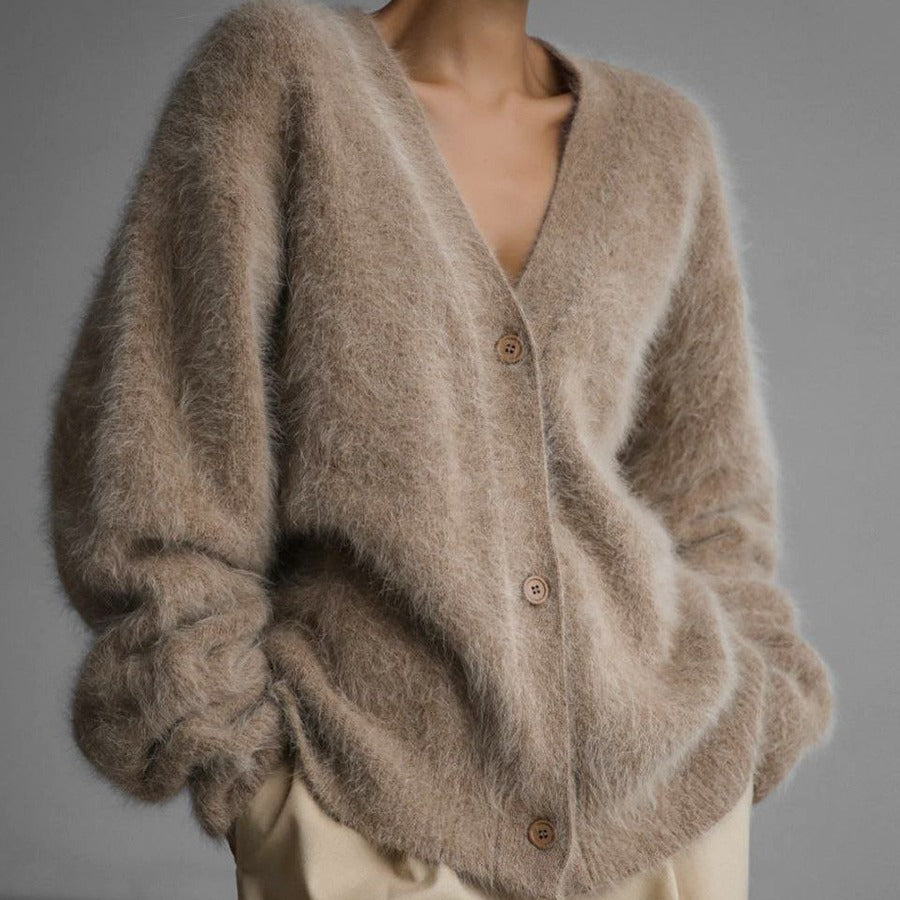 Gilet Luma en maille douce effet mohair