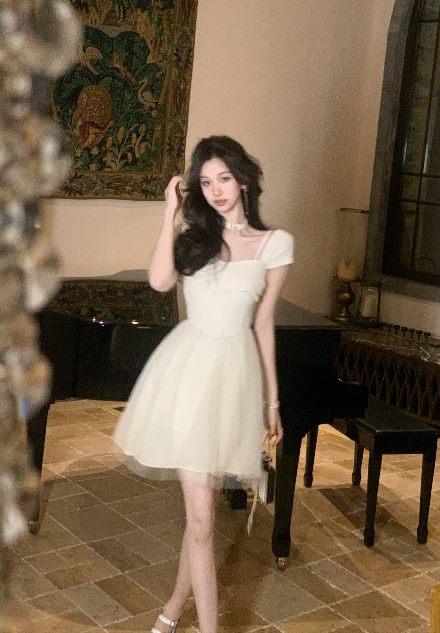 Fashion Personality Mesh Dress Female