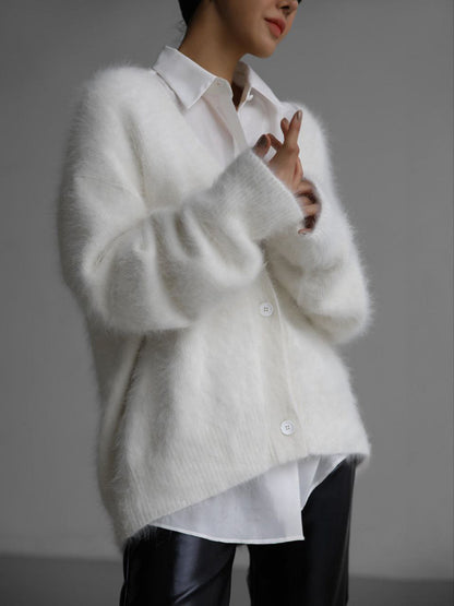 Gilet Luma en maille douce effet mohair