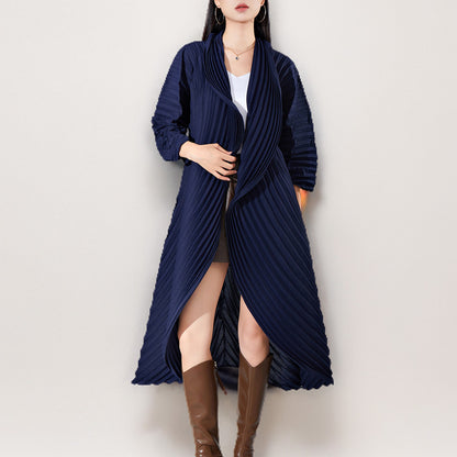 Manteau Kyōto plissé ceinturé